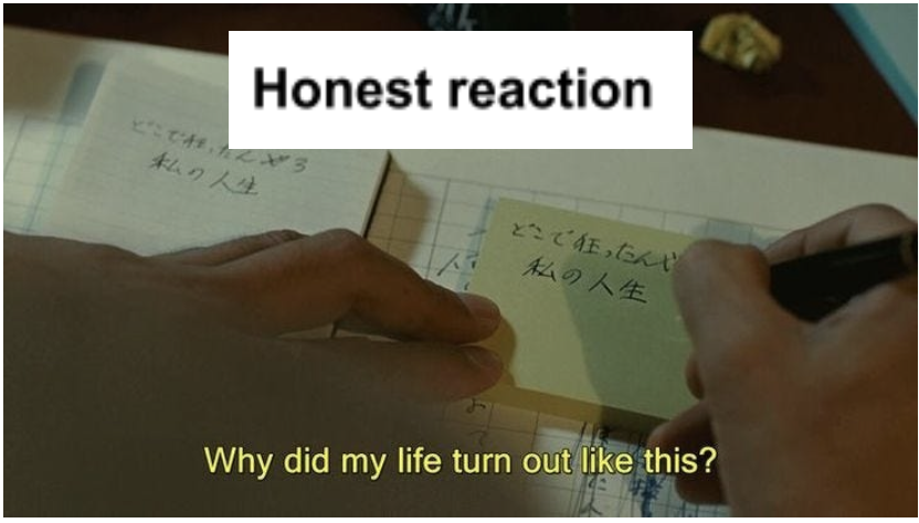 Honest reaction meme