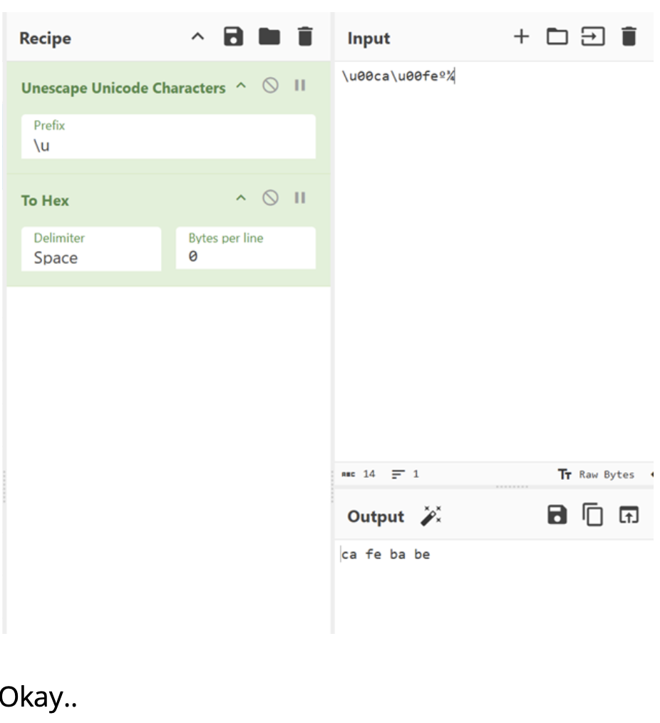 CyberChef Unicode Unescape